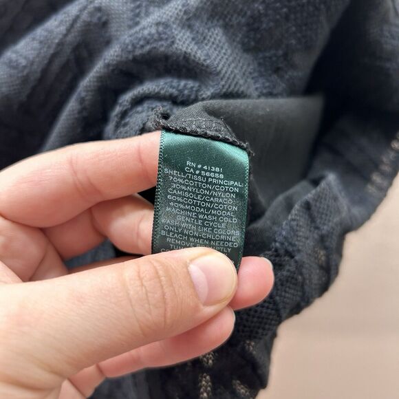 Lauren Ralph Lauren Cotton Blend Lace Overlay WhimsiGoth High Neck Aztec XL - Picture 3 of 4